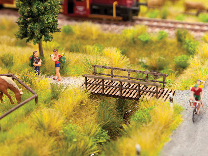 Small Foot Bridge -- Laser-Cut Wood Kit - 1-1/4 x 1/5 x 5/16"  3.3 x 1.2 x .8cm
