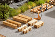 Wood Plank Piles -- Laser-Cut Wood Kit pkg(8)