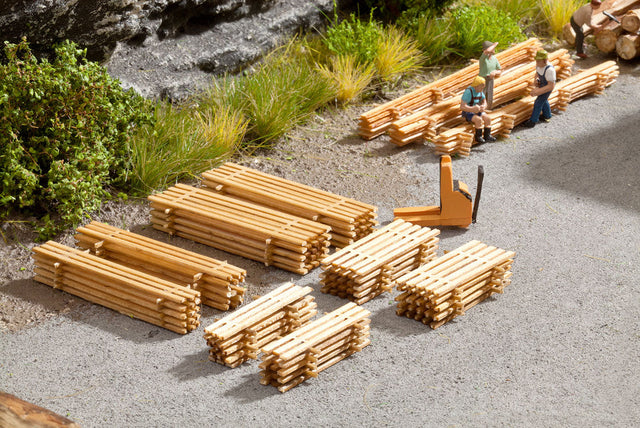 Wood Plank Piles -- Laser-Cut Wood Kit pkg(8)