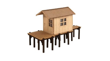 Fishing Hut - Laser-Cut Minis -- Laser-Cut Kit - 1-3/4 x 3/4 x 1-3/16" 4.4 x 2 x 3cm-3