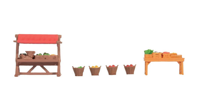 Weekly Farmers Market Accessories -- 2 Produce Stands, 4 Baskets