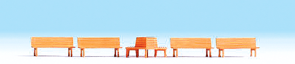 Wood Board Benches -- 4 Benches, 1 Circular Bench