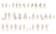 Unpainted Figures -- 24 Each: Travelers, Passers-By & Seated (72 Figures Total)-1
