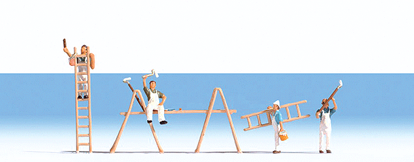 Working People -- Painters with Accessories pkg(4)