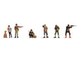 Hunters and Foresters -- 6 Figures, 2 Dogs