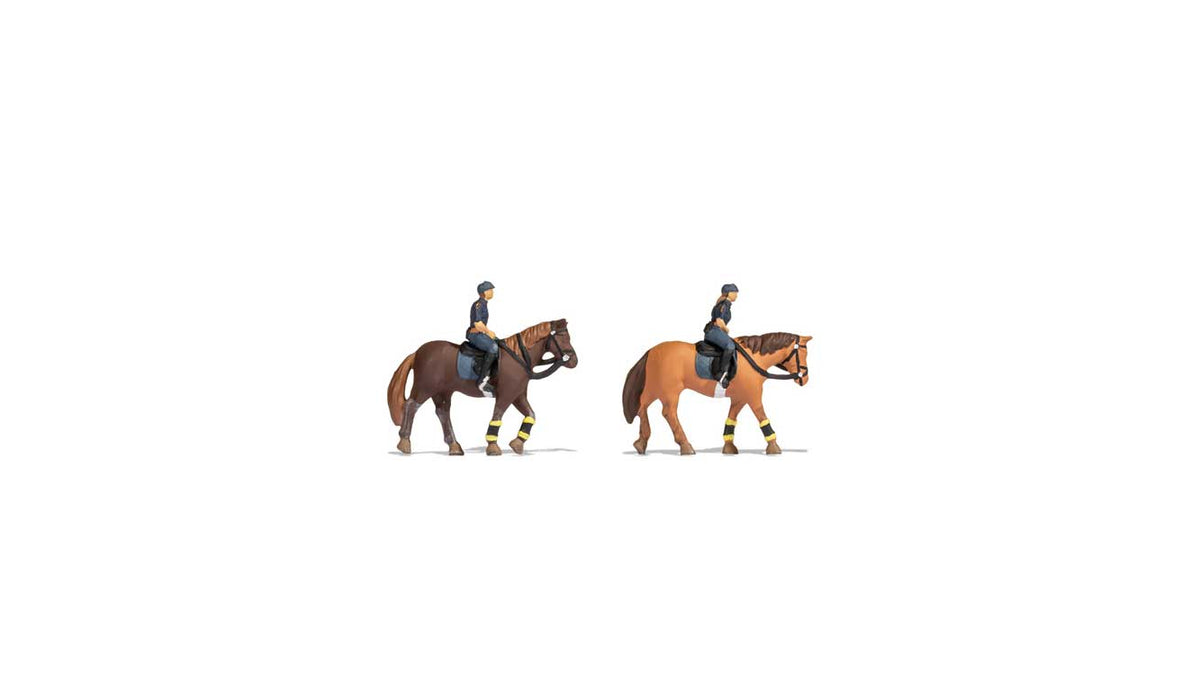 Mounted Police -- 2 Officers on 2 Horses