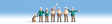 Police Officers #1 -- 6 Police; 3 in Tan/Beige Uniforms, 3 in Green Coats, 1 Police Dog