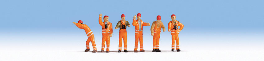 Railroad Switch Crew -- Orange Uniforms pkg(6)-1