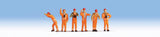Railroad Switch Crew -- Orange Uniforms pkg(6)-1