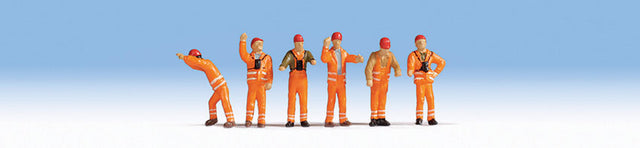 Railroad Switch Crew -- Orange Uniforms pkg(6)-1