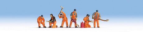 Railroad Track Workers -- Orange Uniforms pkg(6)