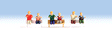 Electric Locomotive Crewmen pkg(6) -- Figures Don't Have Legs Below Kneecaps
