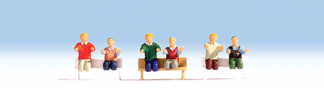 Electric Locomotive Crewmen pkg(6) -- Figures Don't Have Legs Below Kneecaps