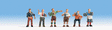Beer Garden Figures -- pkg(6)