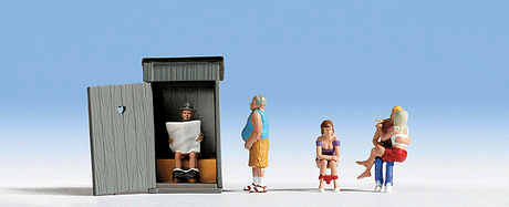 Toilet Stories -- Figures & Outhouse pkg(5)