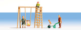 Grandparents and Grandchildren with Accessories -- 5 Figures; Swing Set, Wheelbarrow-2