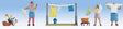 Laundry Day -- 4 figures, Clothesline, Hampers
