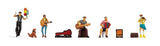 Street Artists/Musicians -- 5 Figures, Dog, Accessories-1
