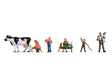 Peasant Family -- 5 People, 5 Farm Animals-1
