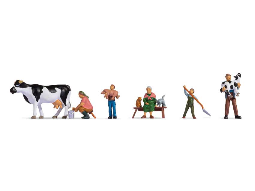 Peasant Family -- 5 People, 5 Farm Animals-1