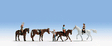 Equestrians -- 4 People & 4 Horses