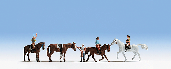 Equestrians -- 4 People & 4 Horses