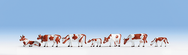 Cows -- Brown & White pkg(7)