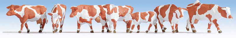 Cows -- Brown, White pkg(7)
