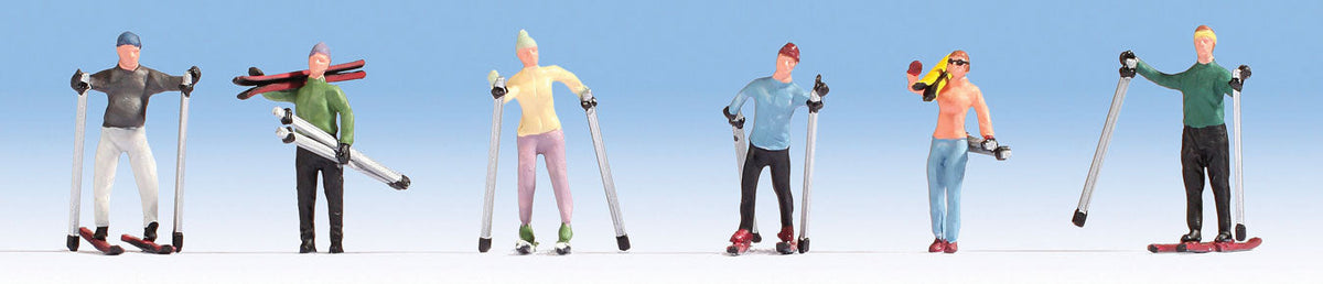 Recreation & Sports -- Skiers pkg(6) (Two Female, Four Male)