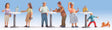 Stand-Up Cafe Patrons pkg(6) -- Includes 3 High Tables