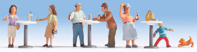 Stand-Up Cafe Patrons pkg(6) -- Includes 3 High Tables