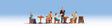 Restaurant w/2 Tables & 4 Chairs -- Waiter & 4 Patrons