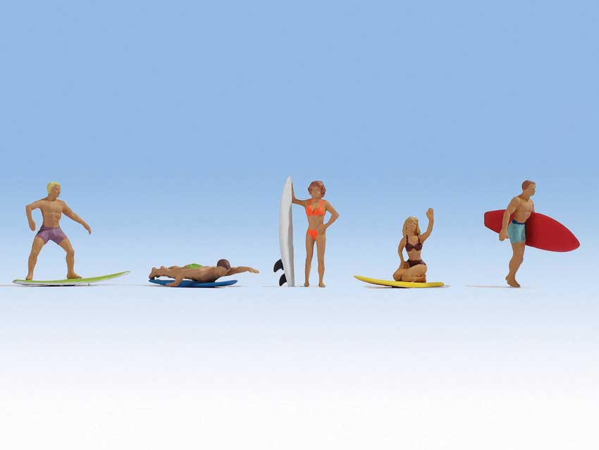Recreation & Sports -- Surfers with Surfboards pkg(5)