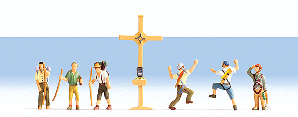 Recreation & Sports -- Mountain Hikers with a Crucifix pkg(6)