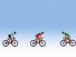 Bicycle Racers -- 3 Riders and 3 Bikes