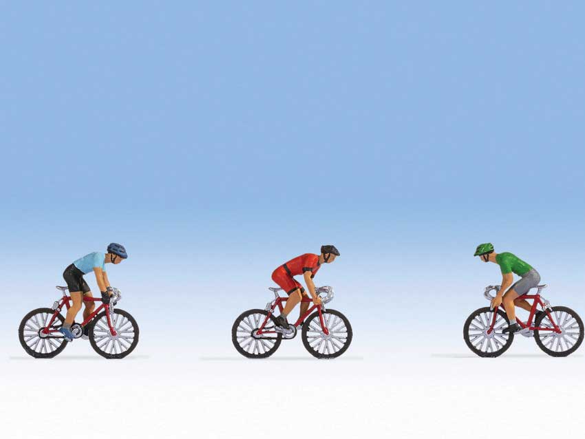 Bicycle Racers -- 3 Riders and 3 Bikes