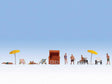 Bathing - Swimming - Beach with Accessories -- 6 Figures, Beach-Pool Accessories