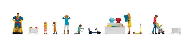 Toy Shop Figure Set -- 6 Figures, Superman Figure, Accessories-1