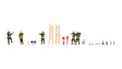 Fire Department/Brigade Operation -- 6 Figures & Accessories-1