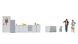 Kitchen Themed Figures Set  -- 2 Figures & Kitchen Furniture