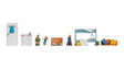Children's Room Themed Figures Set -- 3 Figures & Bedroom Furniture