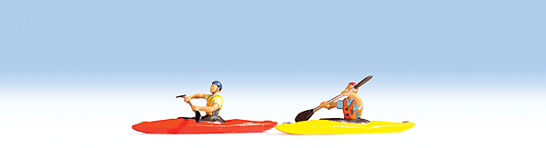 Boat w/Figures -- Kayaks pkg(2)