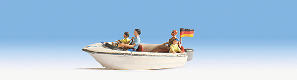 Motorboat with 4 Figures