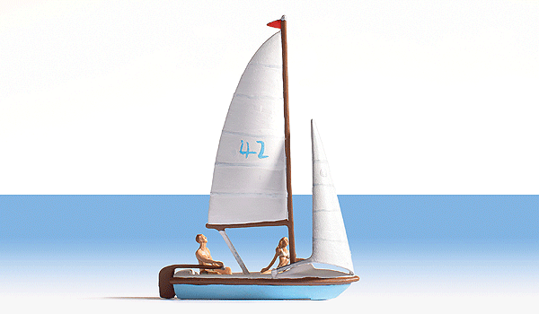 Sailboat - Assembled -- w/2 Figures