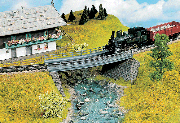 Curved Steel Bridge -- 7" (18cm) Long x 15/16" (2.4cm) High