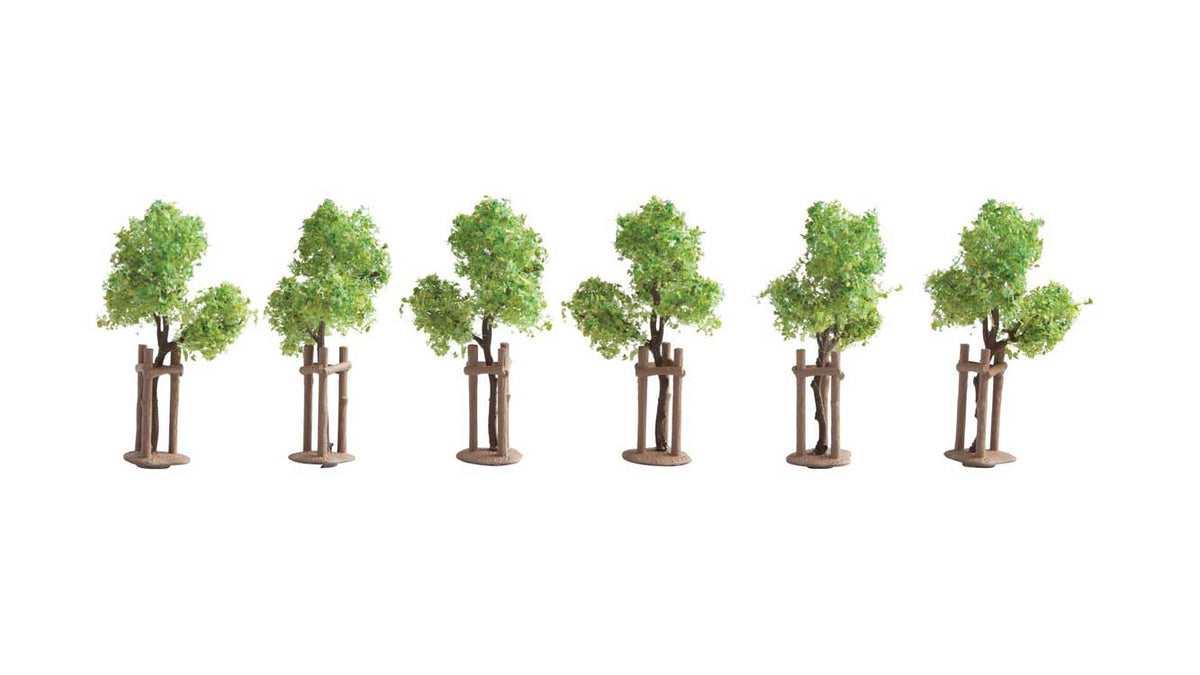 Young Trees w/Supports -- 4cm Tall 1-9/16" pkg(6)-2