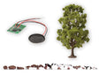 Lime Tree Sound Scene - Micro Sound -- Tree 7-1/4"  18.5cm Tall, Bird Figures and Bird Sound Circuit 16V AC