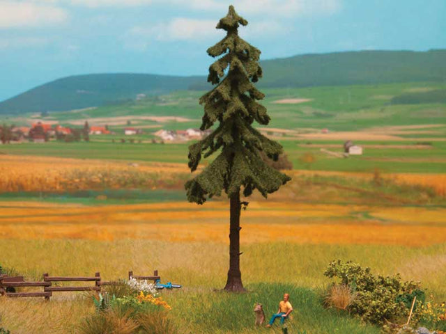 High-Trunk Weathered Spruce Tree -- 5-3/4"  14.5cm Tall