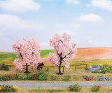 Blooming Almond Trees -- 1 Each: 3-1/8 & 3-1/2"  8 & 9cm Tall pkg(2)-1
