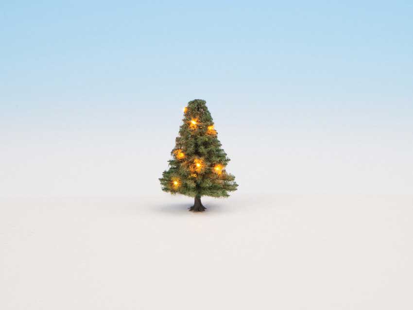 Fir Tree with Working LED Christmas Lights -- 2"  5cm Tall